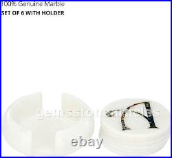 Sale Online Marble Tea Cup Coaster Set Semi Precious Inlay Kitchen Table Art