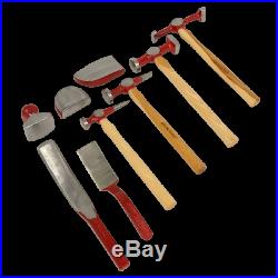 Sale! Panel Beating Set 9 Pce Case Hammers Bumping Skinning Pick Dollies