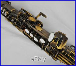 Sale Quality Antique Straight Soprano Saxophone Sax High F# G 2 Neck With Case