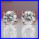 Sale Real Diamond Stud Earrings 2.00 Karat Rose Gold I1 53984355