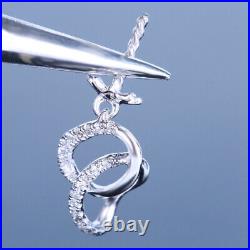 Sale Solid 14K White Gold Pearl Pendant Natural Diamonds Fine Necklaces Pendants