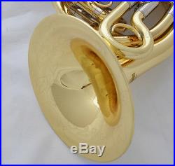 Sale Top Brand New Gold Piccolo MiNi French Horn Bb Key Engraving Bell With Case