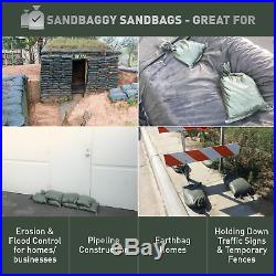 Sandbaggy 300 Green Empty Sandbags For Sale 14x26 Sandbag Sand Bags Bag Poly