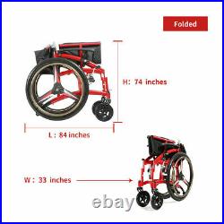 Sports Athletic Wheelchair Foldable Aluminum alloy Lightweight Trolley Hot Sale