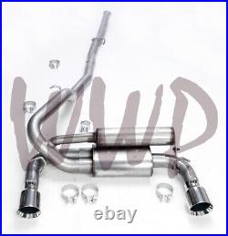 Stainless Steel 3 Dual CatBack Exhaust System 16-19 Ford Focus RS 2.3L Ecoboost