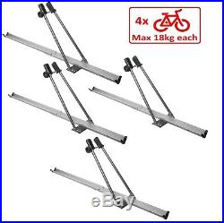 Summer Sale! 4 x Universal Silver Roof Rack Carrier for Bikes Bicycles