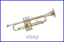 Super Sale Bb Flat Brand New Brass Trumpet With Free Case+Mp fast Delivery cgr