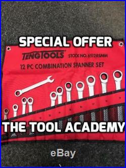 Teng Tools JULY SALE 6512 12Pce Ratchet Combination Spanner Wrench Set 8 19mm