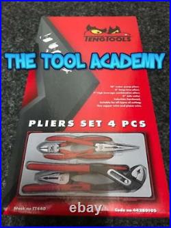 Teng Tools T4 SALE 4 Piece Multi Grip Mixed Grip Pliers Set in Tray TT440