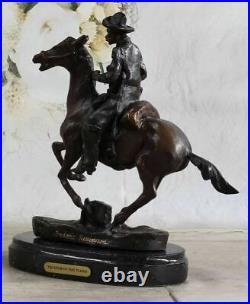 Trooper of The Plains Solid American Bronze Statue by Frederic Remington SALE NR