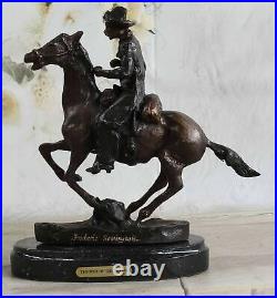 Trooper of The Plains Solid American Bronze Statue by Frederic Remington SALE NR