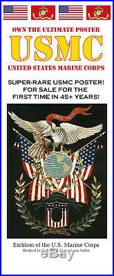 Usmc Historic Insignia Poster Very Rare Image Brand New Prints 20% Off Sale