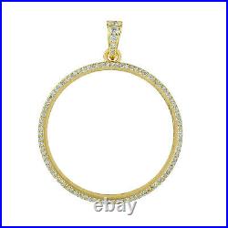 Valentine Day Sale 0.78ct Natural Diamond Pendant 18k Yellow Gold Jewelry