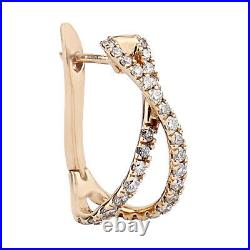 Valentine Day Sale 0.81ct Natural Diamond Stud Earrings 18k Rose Gold Jewelry