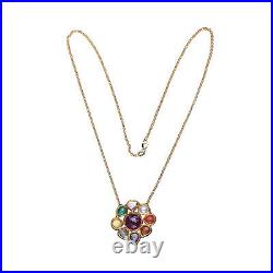 Valentine Day Sale 18k Yellow Gold Natural Gemstone Choker Necklace Jewelry