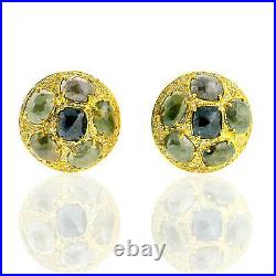 Valentine Day Sale 19ct Natural Diamond Stud Earrings 18k Yellow Gold Jewelry