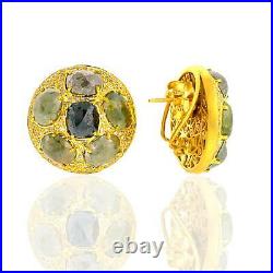 Valentine Day Sale 19ct Natural Diamond Stud Earrings 18k Yellow Gold Jewelry