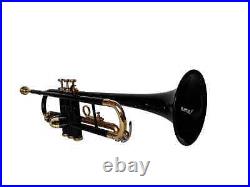 WEEKEND SALE Brand New Brass Black Bb FLAT Trumpet Free Case+Mouthpiece