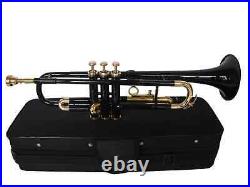 WEEKEND SALE Brand New Brass Black Bb FLAT Trumpet Free Case+Mouthpiece