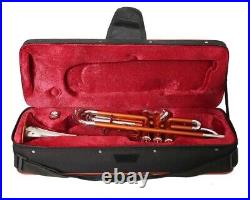 WEEKEND SALE Brand New Copper Nickle Bb FLAT Trumpet Free Case+Mouthpiece