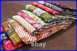 Whole sale Lot 10 PC Indian Vintage Kantha Quilts Handmade Patchwork Quilt Throw