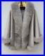 Women's Brand New Gray Cashmere Wool Wrap Cape Fox Fur! Sale