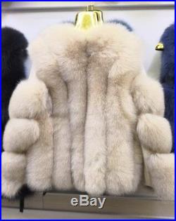 Women's Sz S Brand New Beige Fox Fur Bolero Jacket CLEARANCE SALE