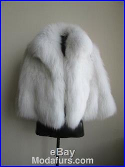 Women's Sz S Brand New White Fox Fur Jacket Coat CLEARANCE SALE Ladies