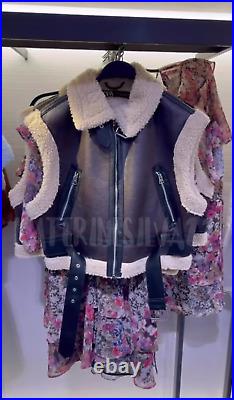Zara New Woman Ss23 Dark Brown Double-faced Cropped Waistcoat Ref8073/238 Sale